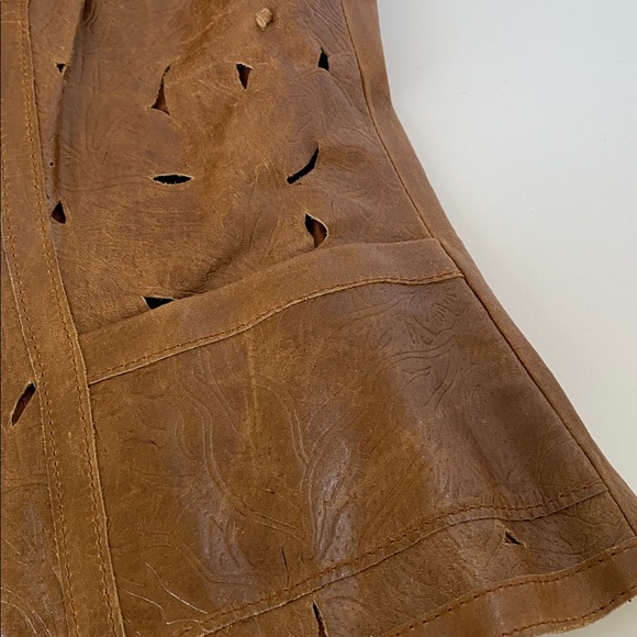 Coldwater creek brown leather vest - Picture 5 of 5